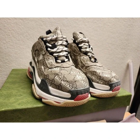 Balenciaga X Gucci Triple S Sneaker 'The Hacker‎ Project' Sz- 9/EU39 - Picture 8 of 10